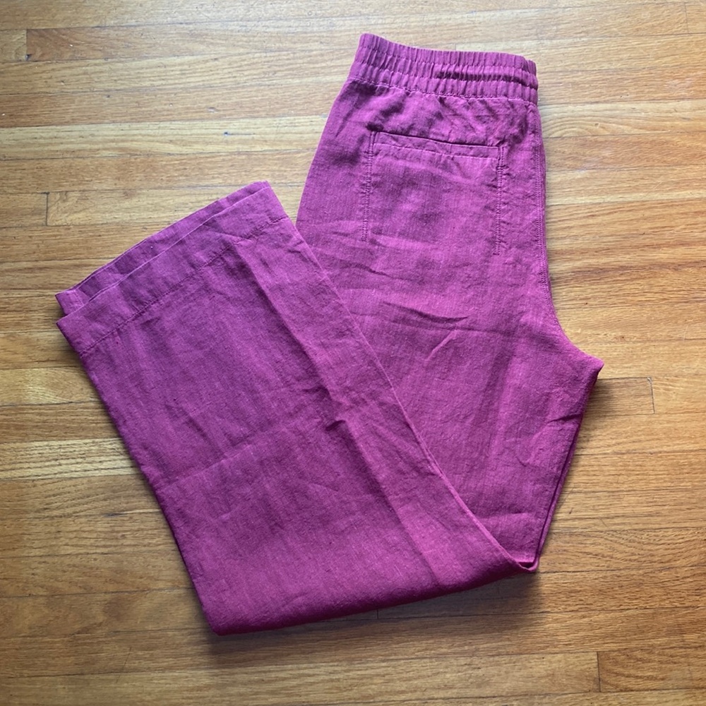 Pink Athleta linen pants. Size 8.
